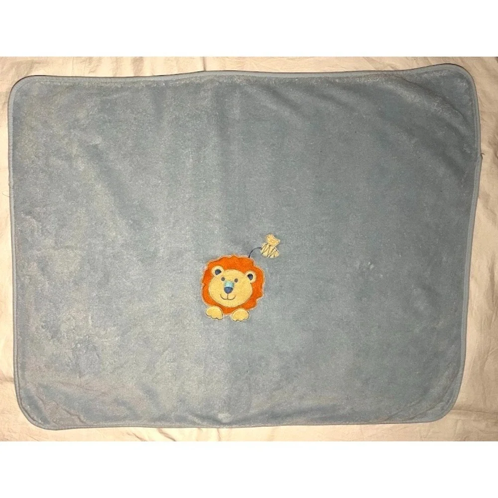 Northpoint Baby Blue Lion Blanket Fleece Bird Face‎ Lovey Security North Point